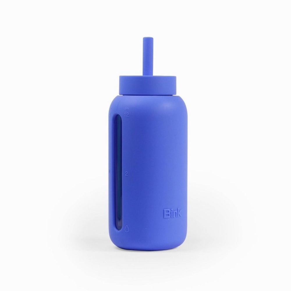 New - Bink 27oz Day Water Bottle with Straw in Azure
